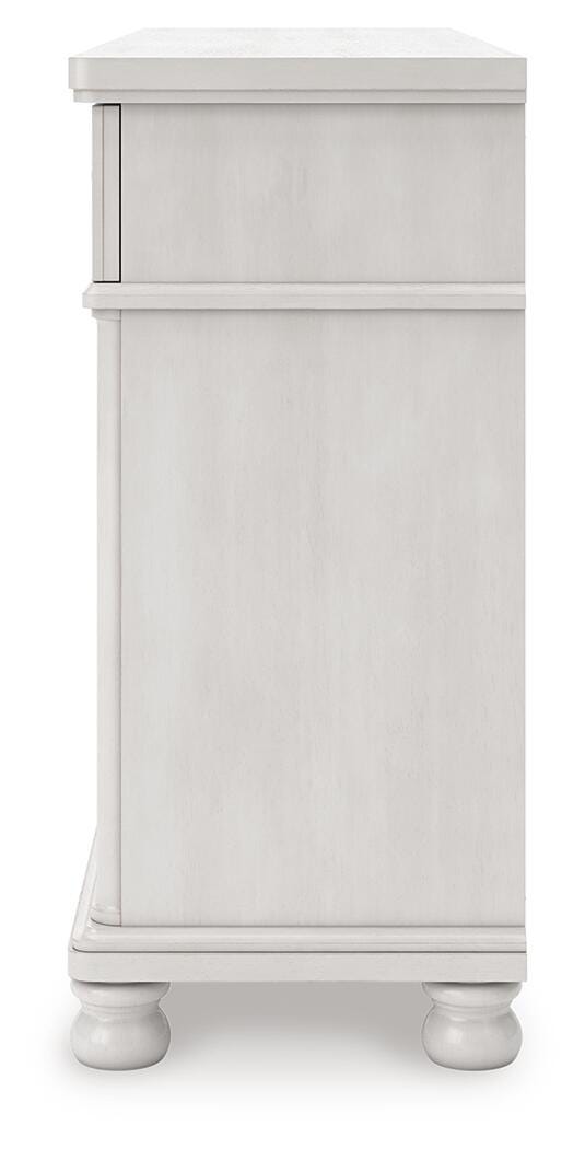 Rowlenstown King Poster Bed, Dresser and Nightstand in Antique White - PKG023875