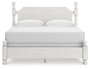 Rowlenstown King Poster Bed, Dresser, Mirror and Nightstand in Antique White - PKG023874