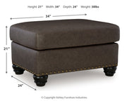 Roxmere Chair and Ottoman in Umber from Ashley - Lara Furniture