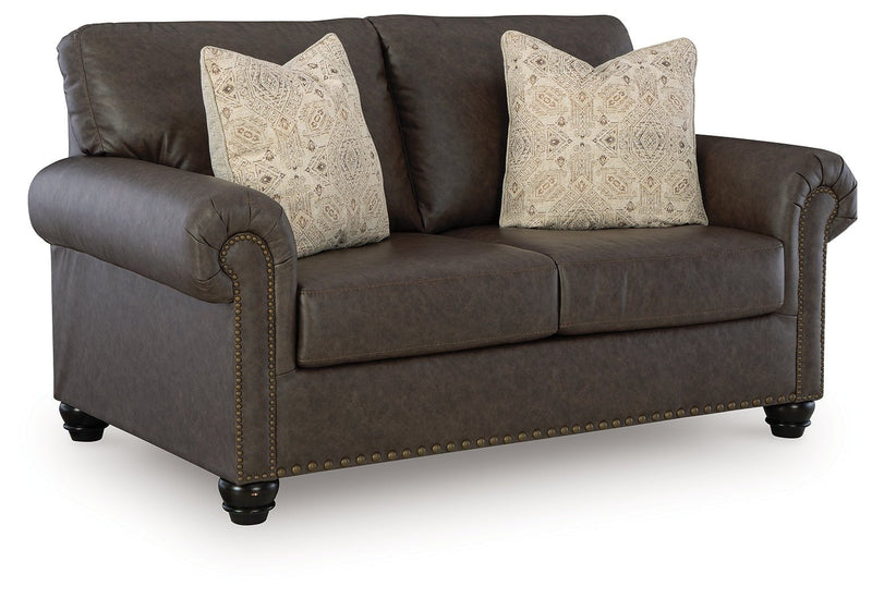 Roxmere Umber Loveseat - Lara FurnitureLoveseat