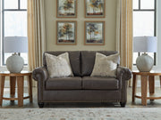 Roxmere Umber Loveseat - Lara FurnitureLoveseat