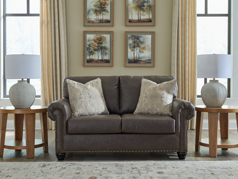 Roxmere Umber Loveseat - Lara FurnitureLoveseat