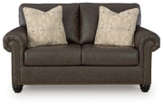 Roxmere Umber Loveseat - Lara FurnitureLoveseat