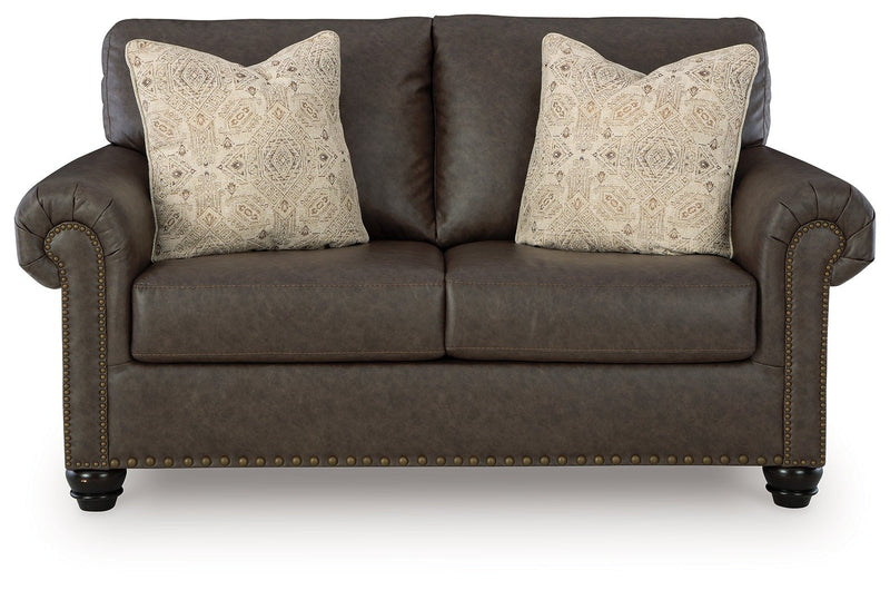 Roxmere Umber Loveseat - Lara FurnitureLoveseat