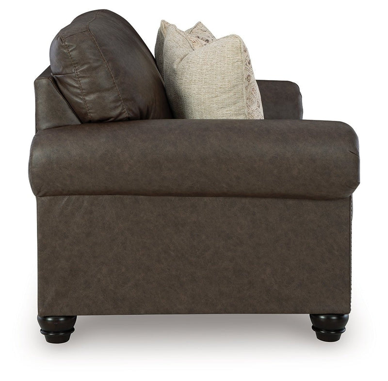 Roxmere Umber Loveseat - Lara FurnitureLoveseat