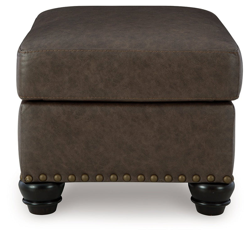 Roxmere Umber Ottoman - Lara FurnitureOttoman
