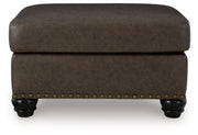 Roxmere Umber Ottoman - Lara FurnitureOttoman