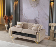 Royal 3-pieces (Sofa & Loveseat & Chair) Livingroom Set Beige in Beige - 101-ROY-ANK529-321