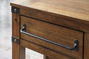 Roybeck Light Brown/Bronze Accent Cabinet - Gate FurnitureCabinet