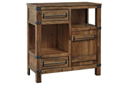 Roybeck Light Brown/Bronze Accent Cabinet - Lara FurnitureCabinet