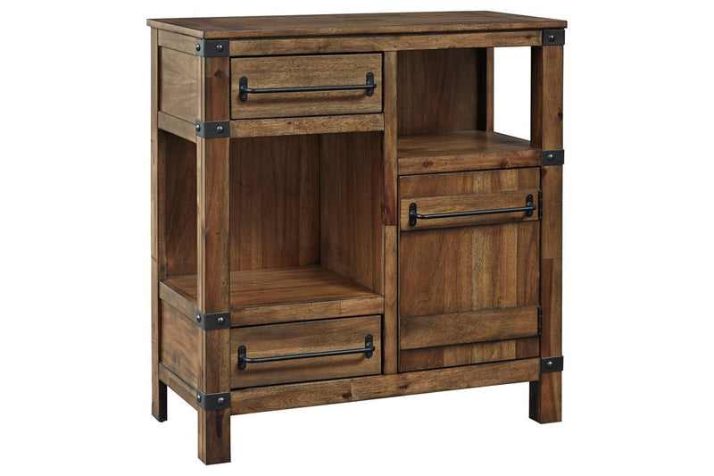 Roybeck Light Brown/Bronze Accent Cabinet - Lara FurnitureCabinet