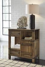 Roybeck Light Brown/Bronze Accent Cabinet - Lara FurnitureCabinet