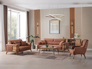 Ruby 3-pieces (Sofa & Loveseat & Chair) Livingroom Set Brick in Brick - 101-RUB-VER095-321
