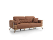 Ruby 3-pieces (Sofa & Loveseat & Chair) Livingroom Set Brick in Brick - 101-RUB-VER095-321