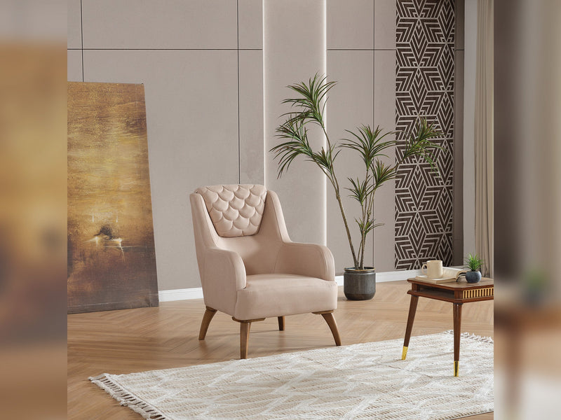 Ruby Chair Beige in Beige - 101-RUB-VER091-B