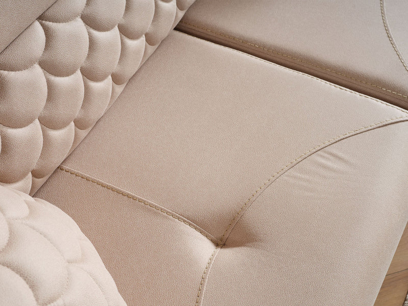 Ruby Convertible Loveseat Beige in Beige - 101-RUB-VER091-2