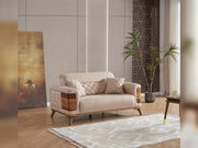 Ruby Convertible Loveseat Beige in Beige - 101-RUB-VER091-2