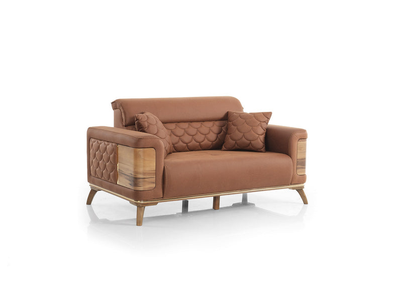 Ruby Convertible Loveseat Brick in Brick - 101-RUB-VER095-2