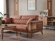 Ruby Convertible Loveseat Brick in Brick - 101-RUB-VER095-2