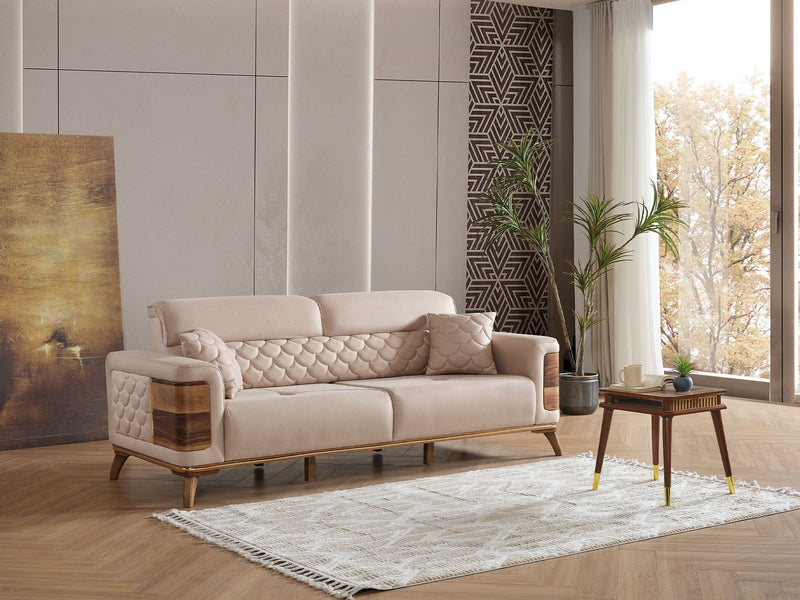 Ruby Convertible Sofa Beige in Beige - 101-RUB-VER091-3