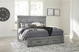 Russelyn Gray Queen Storage Bed - Gate FurnitureQueen Bed