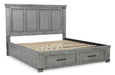 Russelyn Gray Queen Storage Bed - Gate FurnitureQueen Bed