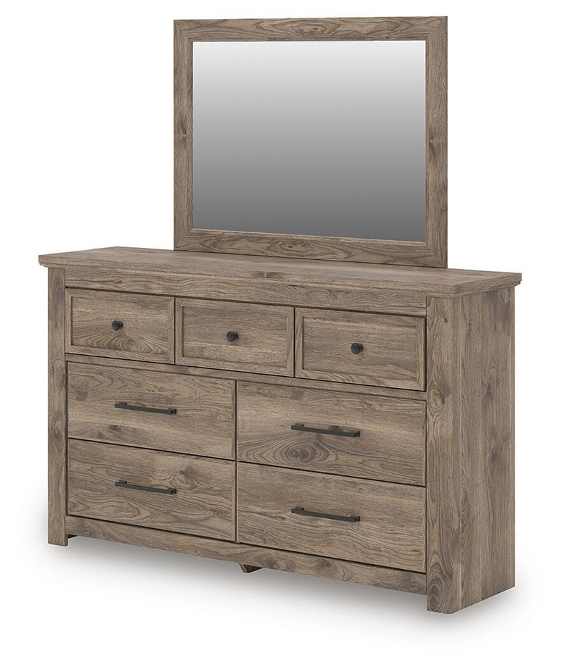 Rusticott Brown Dresser and Mirror - PCB2260B1