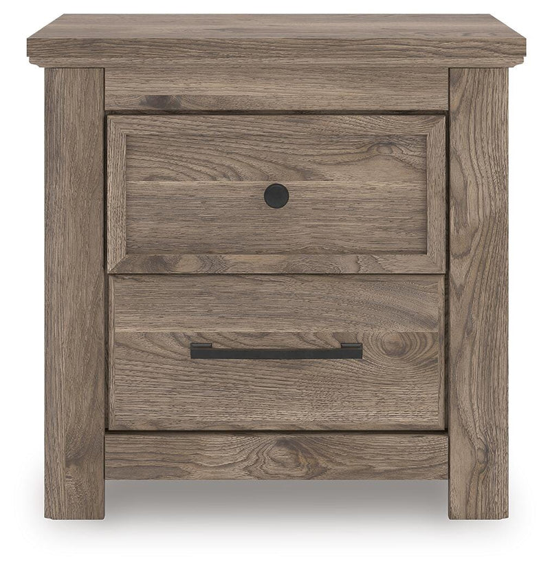 Rusticott King Panel Bed, Dresser, Mirror and Nightstand - PCB2260B11