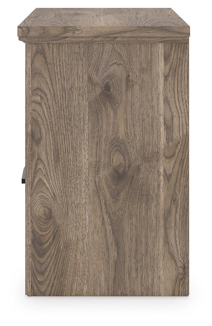 Rusticott King Panel Bed, Dresser, Mirror and Nightstand - PCB2260B11