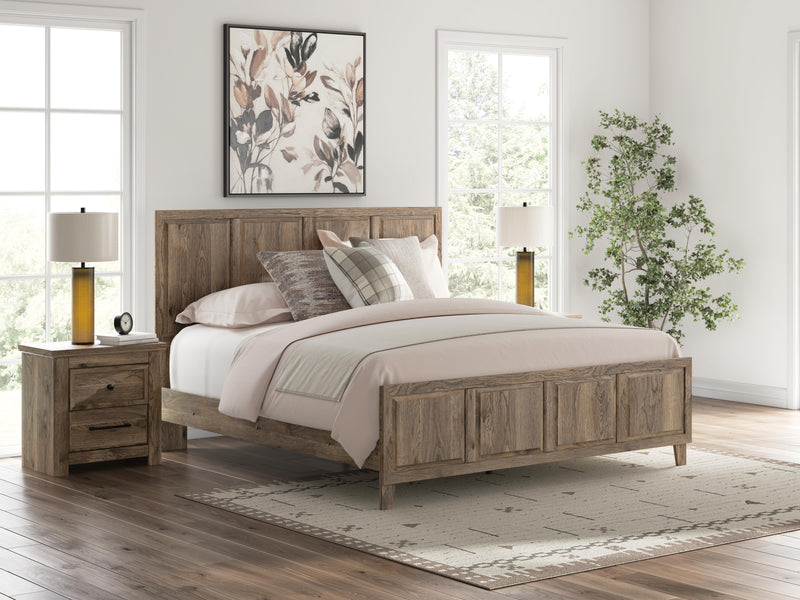 Rusticott King Panel Bed, Dresser, Mirror and Nightstand - PCB2260B11