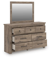 Rusticott King Panel Bed, Dresser, Mirror and Nightstand - PCB2260B11