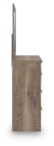 Rusticott King Panel Bed, Dresser, Mirror and Nightstand - PCB2260B11
