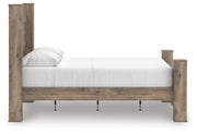 Rusticott Queen Poster Bed, Dresser, Mirror and Nightstand - PCB2260B13