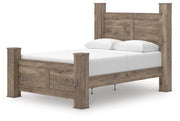 Rusticott Queen Poster Bed, Dresser, Mirror and Nightstand - PCB2260B13