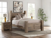 Rusticott Queen Poster Bed, Dresser, Mirror and Nightstand - PCB2260B13
