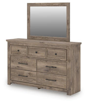 Rusticott Queen Poster Bed, Dresser, Mirror and Nightstand - PCB2260B13