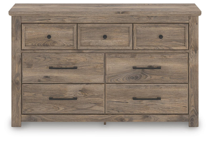 Rusticott Queen Poster Bed with Dresser in Brown - PKG023700