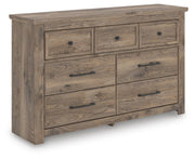 Rusticott Queen Poster Bed with Dresser in Brown - PKG023700