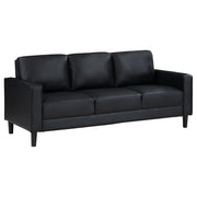 Ruth 2-piece Upholstered Track Arm Sofa Set Black - 508361-S2