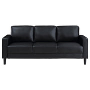 Ruth 2-piece Upholstered Track Arm Sofa Set Black - 508361-S2