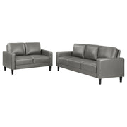 Ruth 2-piece Upholstered Track Arm Sofa Set Grey - 508365-S2