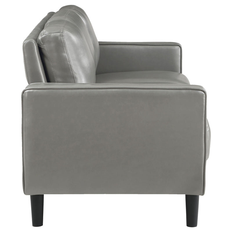 Ruth 2-piece Upholstered Track Arm Sofa Set Grey - 508365-S2