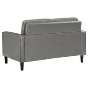 Ruth 2-piece Upholstered Track Arm Sofa Set Grey - 508365-S2