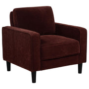 Ruth 3-piece Fabric Upholstered Track Arm Sofa Rust Red - 511211-S3