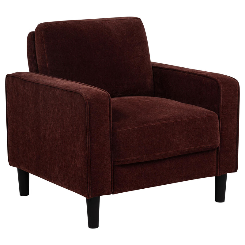 Ruth 3-piece Fabric Upholstered Track Arm Sofa Rust Red - 511211-S3