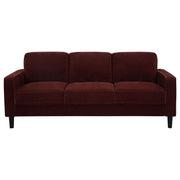 Ruth 3-piece Fabric Upholstered Track Arm Sofa Rust Red - 511211-S3