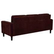 Ruth 3-piece Fabric Upholstered Track Arm Sofa Rust Red - 511211-S3