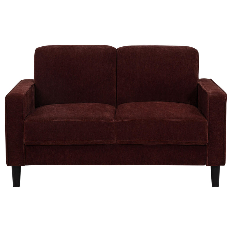 Ruth 3-piece Fabric Upholstered Track Arm Sofa Rust Red - 511211-S3