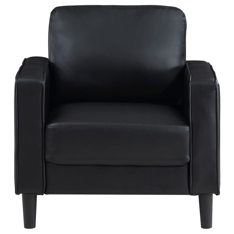 Ruth 3-piece Upholstered Track Arm Sofa Set Black - 508361-S3