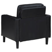 Ruth 3-piece Upholstered Track Arm Sofa Set Black - 508361-S3